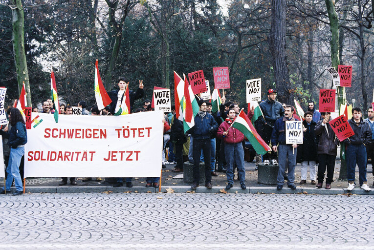 Photo 6: Demonstration of Kurdish refugees in Strasbourg