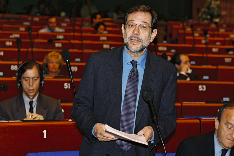 Plenary session in Strasbourg.Spanish Presidency of the EU