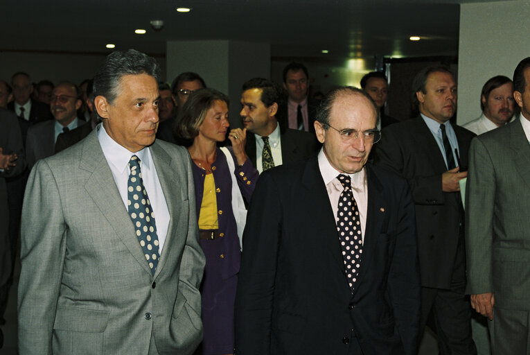 Photo 13 : Visit of Fernando Henrique CARDOSO, President of Brazil at the European Parliament in Brussels