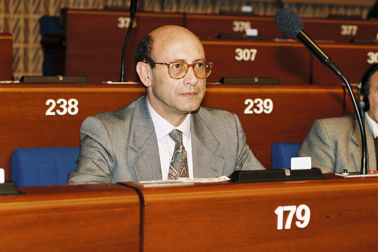 Fotó 3: Pedro MARSET CAMPOS in plenary session in Strasbourg.