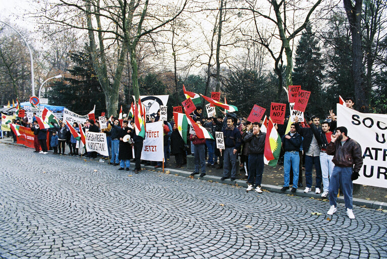 Photo 7: Demonstration of Kurdish refugees in Strasbourg