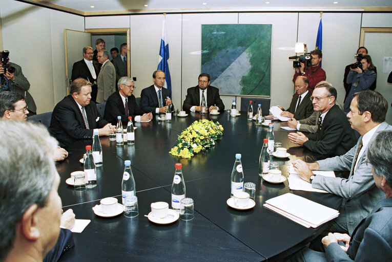 Foto 16: The President of Finland makes an official visit to the EP in Brussels