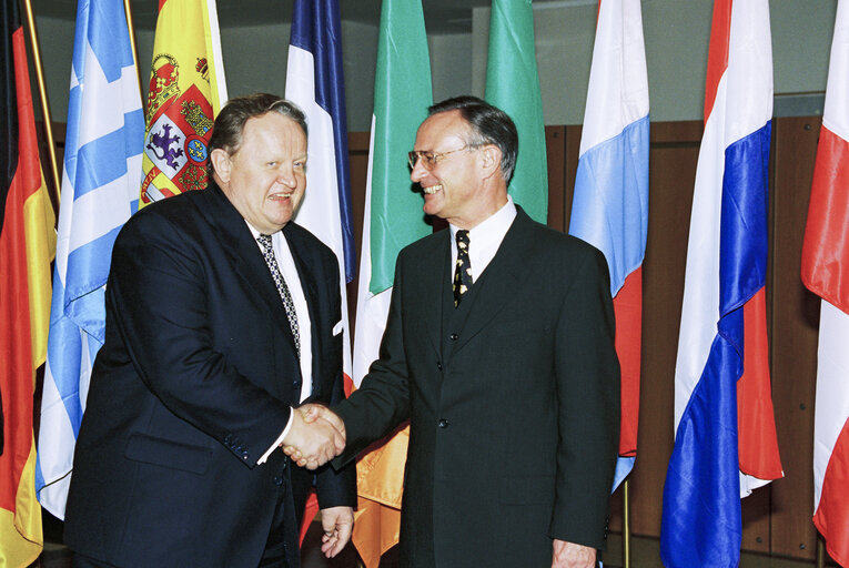 Foto 14: The President of Finland makes an official visit to the EP in Brussels