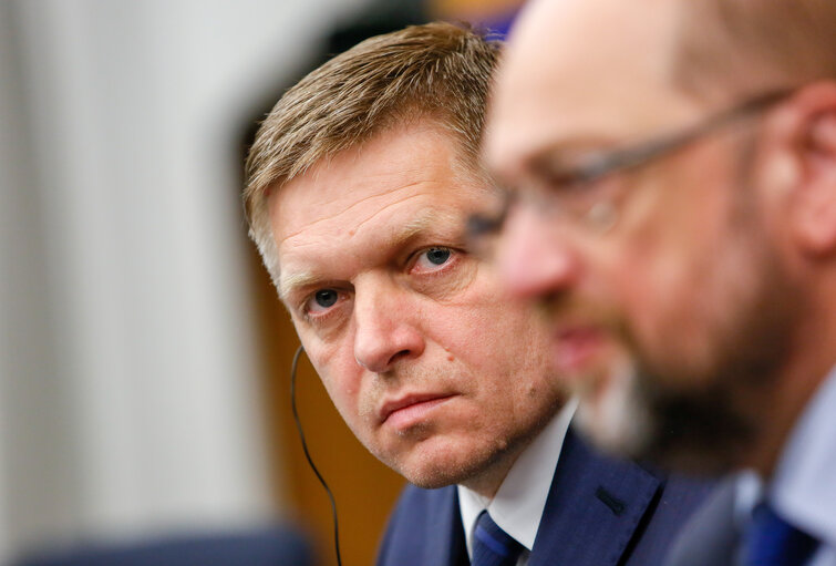 Fotografie 12: Official visit of Slovak Prime Minister to the European Parliament in Strasbourg.