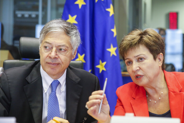 Photo 3: Interinstitutional conference with national parliaments on the future financing of the European Union.Intervention by EP vice president Kristalina GEORGIEVA