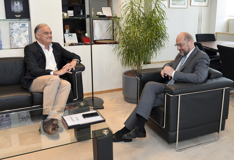 Martin SCHULZ - EP President meets with MEP Esteban GONZALEZ PONS
