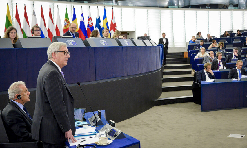 Fotó 1: Jean-Claude JUNCKER in Plenary session week 27 2016 in Strasbourg - Conclusions of the European Council meeting of 28 and 29 June 2016