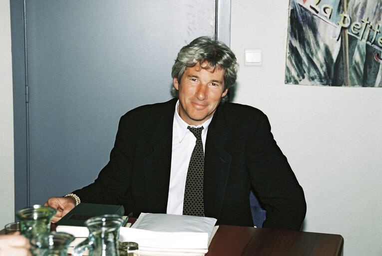 Famous actor Richard GERE at the EP in Brussels.