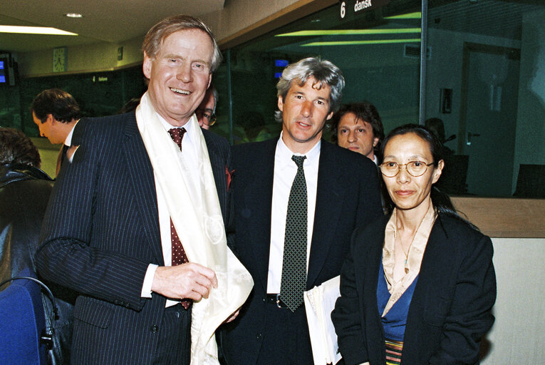 Famous actor Richard GERE at the EP in Brussels.