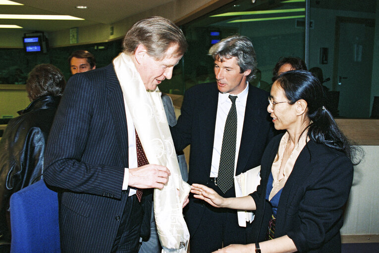 Famous actor Richard GERE at the EP in Brussels.