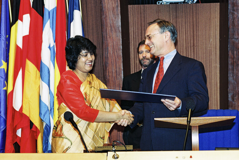 Foto 13: Plenary Session at the European Parliament in Strasbourg. Sakharov Prize 1994