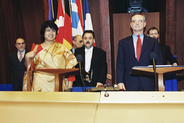 Foto 5: Plenary Session at the European Parliament in Strasbourg. Sakharov Prize 1994