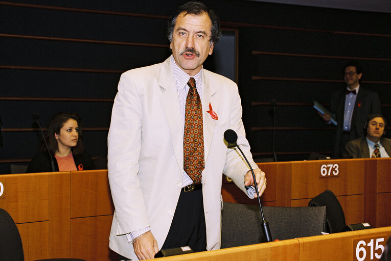 MEP Noel MAMERE during the plenary session at the European Parliament in Brussels.