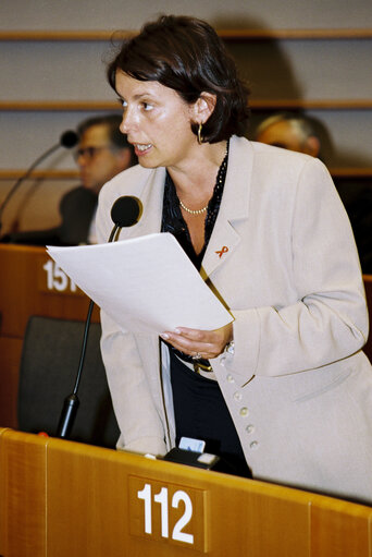 Foto 3: MEP Aline PAILLER during the plenary session at the European Parliament in Brussels.