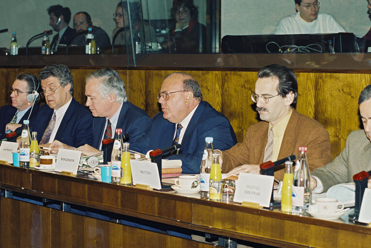 Снимка 5: Hearing of Martin BANGEMANN (Germany), Commissioner designate for Industrial Affairs, Information technologies and Telecommunications