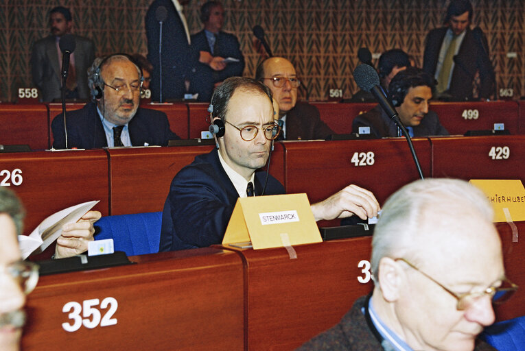 Fotografia 27: Arrival of the observers and MEPs for Sweden, Austria and FInland following the 1995 enlargement