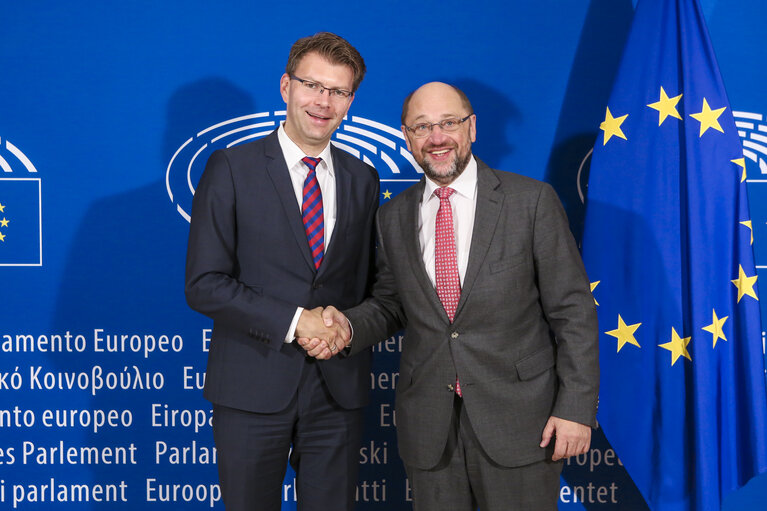 Martin SCHULZ - EP President meets with Daniel CASPARY
