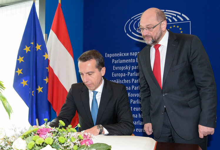 Martin SCHULZ - EP President meets with Christian KERN, Chancellor of Austria