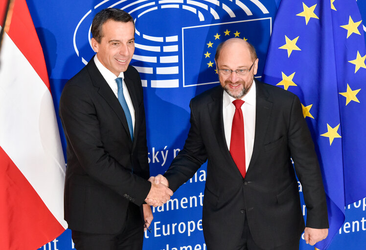 Nuotrauka 15: Martin SCHULZ - EP President meets with Christian KERN, Chancellor of Austria