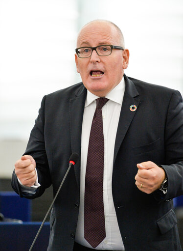 Photo 13: Plenary session week 40 2016 in Strasbourg - Preparation of the European Council meeting of 20 and 21 October 2016. Council and Commission statements