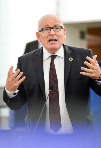 Photo 14: Plenary session week 40 2016 in Strasbourg - Preparation of the European Council meeting of 20 and 21 October 2016. Council and Commission statements