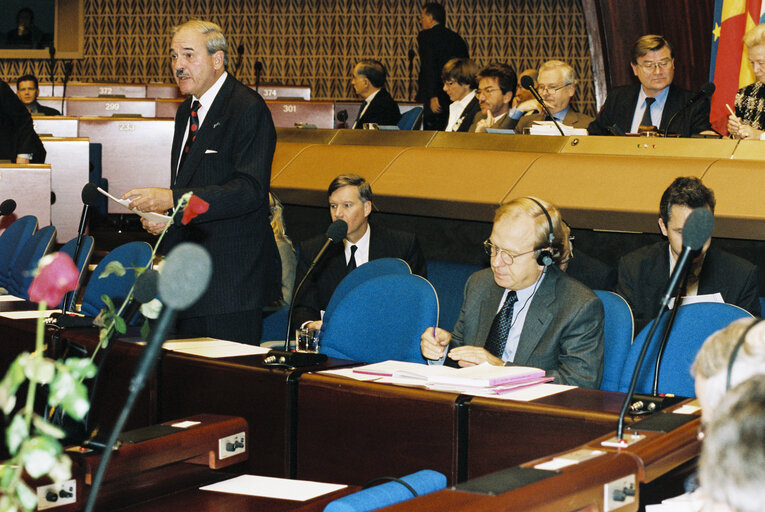 Plenary session in Strasbourg - Presentation of the 1994 yearly report of by the President of the Court of Auditors