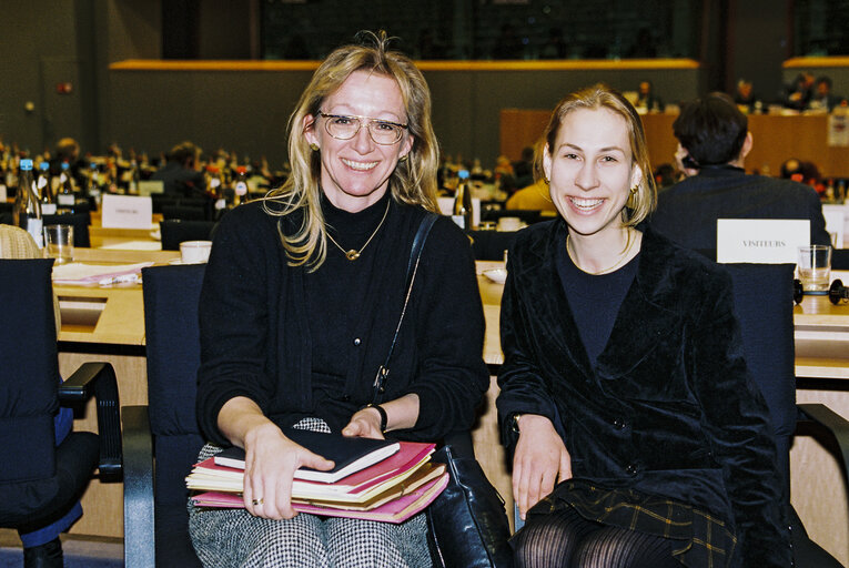 MEP Jutta HAUG with an assistant in Brussels