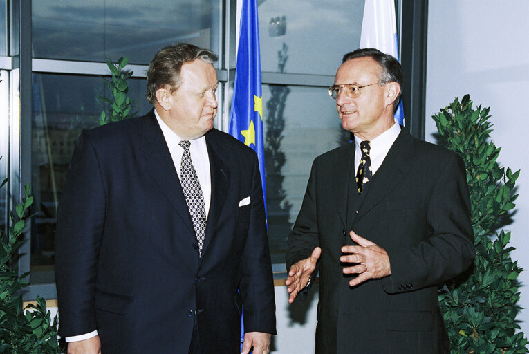 Foto 11: The President of Finland makes an official visit to the EP in Brussels