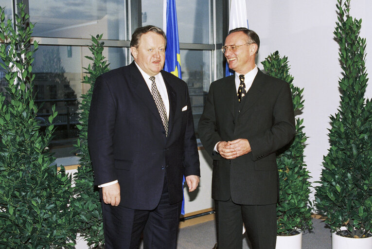 Foto 10: The President of Finland makes an official visit to the EP in Brussels