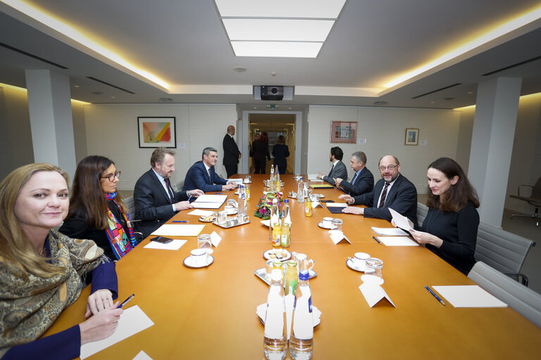 Fotografi 1: Martin SCHULZ - EP President meets with Bakir IZETBEGOVIC, Chairman of the Presidency of Bosnia and Herzegovina