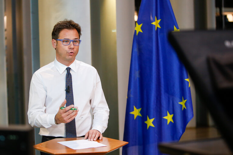 Photo 1: Angelo CIOCCA in the European Parliament in Strasbourg