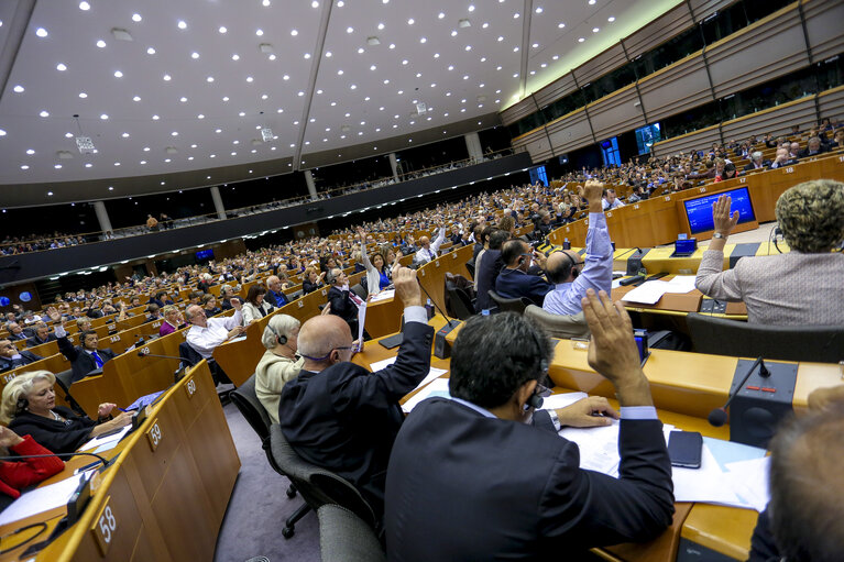 Fotografi 41: Plenary Session week 38 2015 in Brussels: Resumption of session and order of business. Votes