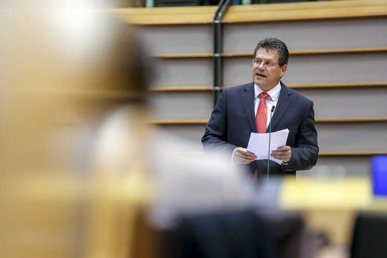 Fotografi 26: Plenary Session week 38 2015 in Brussels: Debate - Decision adopted on 15 July 2015 on the energy summer package - Commission statement