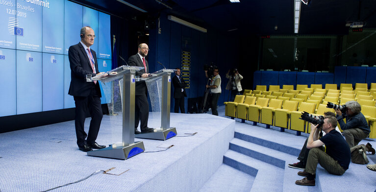 European Council (12 July) in Brussels; Press conference by Martin SCHULZ, EP President