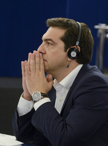 Fotografie 26: Official Visit of Prime Minister of Greece in Plenary Session Strasbourg