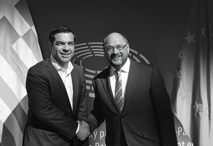 Fotografija 2: Martin SCHULZ - EP President meets with Prime Minister of Greece Alexis TSIPRAS