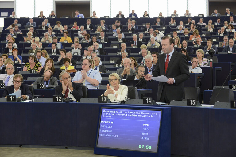 Fotografija 11: Official Visit of Prime Minister of Greece in Plenary Session Strasbourg