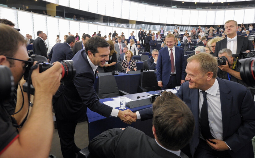 Fotografie 33: Official Visit of Prime Minister of Greece in Plenary Session Strasbourg