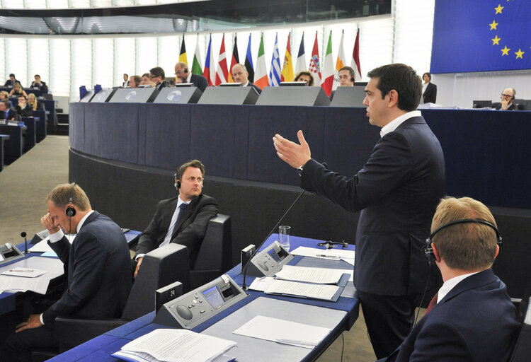 Fotografie 25: Official Visit of Prime Minister of Greece in Plenary Session Strasbourg