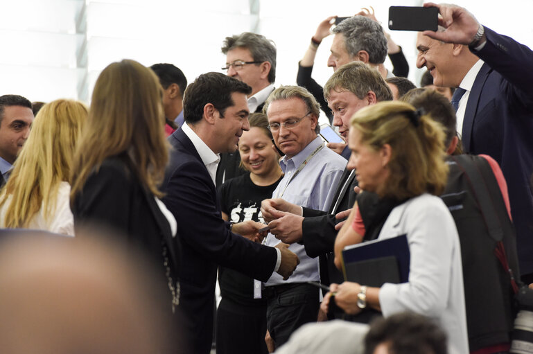 Fotografija 8: Official Visit of Prime Minister of Greece in Plenary Session Strasbourg