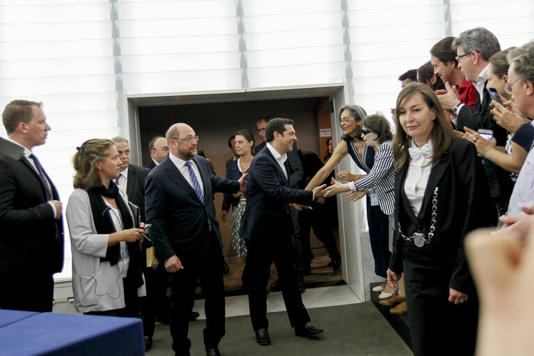 Foto 10: Official visit of Prime Minister of Greece in Plenary session week 28 2015 in Strasbourg