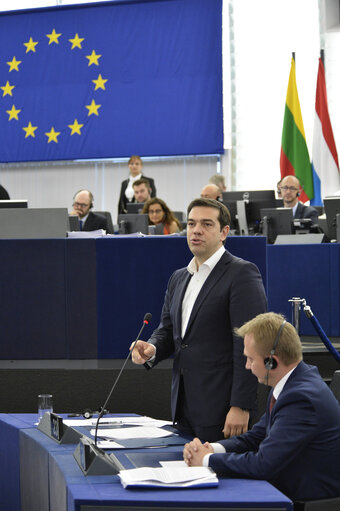 Fotografie 39: Official visit of Prime Minister of Greece in Plenary session week 28 2015 in Strasbourg