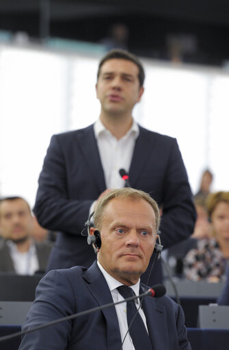 Fotografie 27: Official Visit of Prime Minister of Greece in Plenary Session Strasbourg