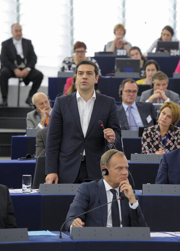 Fotografie 29: Official Visit of Prime Minister of Greece in Plenary Session Strasbourg