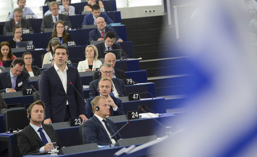 Fotografie 14: Official Visit of Prime Minister of Greece in Plenary Session Strasbourg