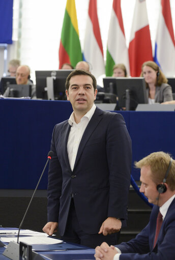 Fotografie 23: Official Visit of Prime Minister of Greece in Plenary Session Strasbourg