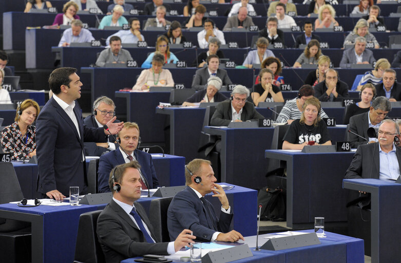 Fotografija 28: Official Visit of Prime Minister of Greece in Plenary Session Strasbourg