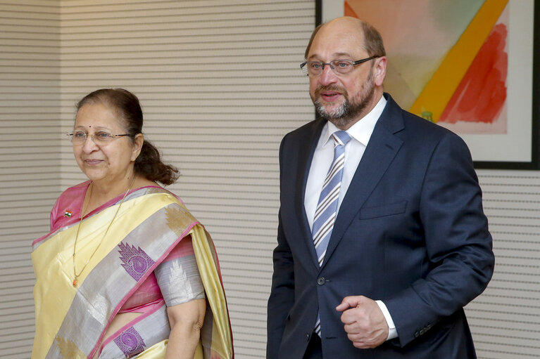 Fotografija 3: Visit of the Speaker of Lok Sabha - Indian Congress to the European Parliament in Brussels