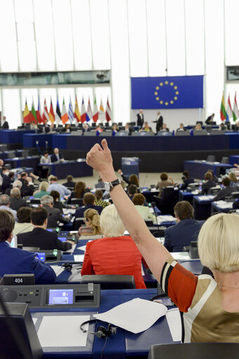 Fotografia 1: Plenary session week 24 2015 in Strasbourg- State of EU-Russia relations