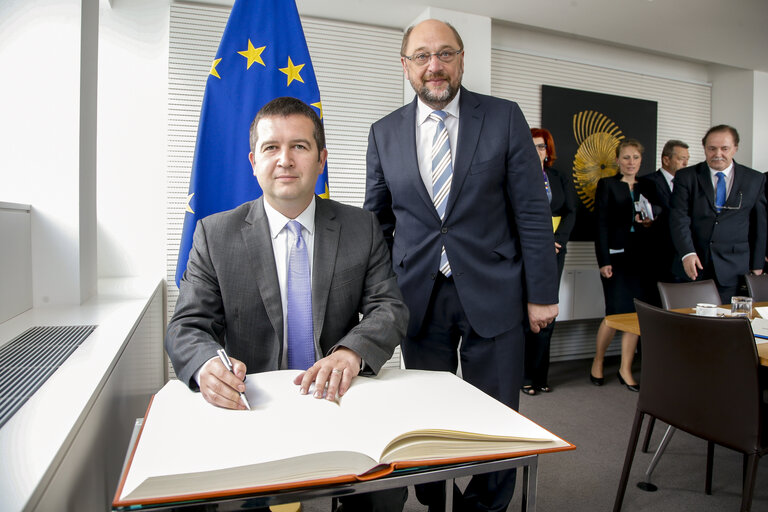 Fotogrāfija 2: EP President meets with with Jan HAMACEK - Speaker of the Chamber of Deputies of the Parliament of the Czech Republic